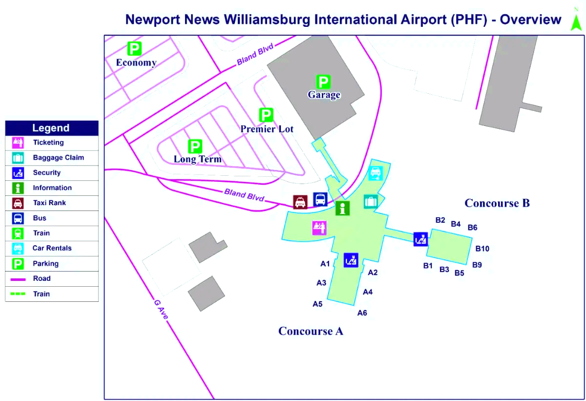 Aéroport international de Newport News Williamsburg